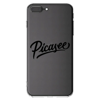Picasee átlátszó szilikon tok az alábbi mobiltelefonokra Apple iPhone 7 Plus - Picasee - old logo - black