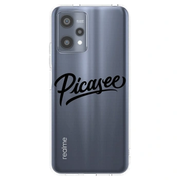 Picasee átlátszó szilikon tok az alábbi mobiltelefonokra Realme 9 Pro 5G - Picasee - old logo - black