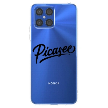 Picasee átlátszó szilikon tok az alábbi mobiltelefonokra Honor X8 4G - Picasee - old logo - black