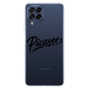 Picasee átlátszó szilikon tok az alábbi mobiltelefonokra Samsung Galaxy M53 5G - Picasee - old logo - black