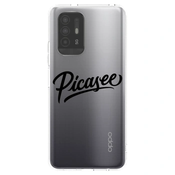 Picasee átlátszó szilikon tok az alábbi mobiltelefonokra OPPO A94 5G - Picasee - old logo - black