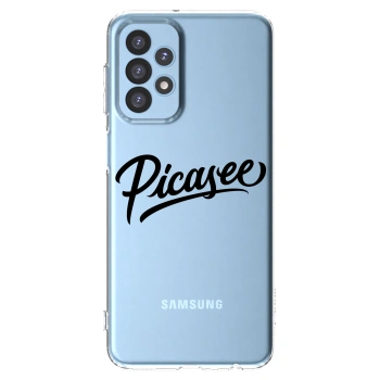 Picasee átlátszó szilikon tok az alábbi mobiltelefonokra Samsung Galaxy A23 A235F 4G - Picasee - old logo - black