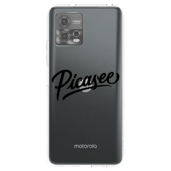 Picasee átlátszó szilikon tok az alábbi mobiltelefonokra Motorola Moto G72 - Picasee - old logo - black