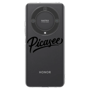 Picasee átlátszó szilikon tok az alábbi mobiltelefonokra Honor Magic5 Lite 5G - Picasee - old logo - black