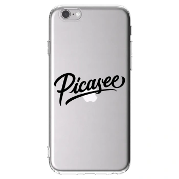 Picasee átlátszó szilikon tok az alábbi mobiltelefonokra Apple iPhone 6/6S - Picasee - old logo - black