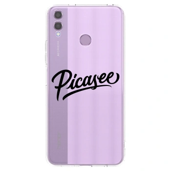 Picasee átlátszó szilikon tok az alábbi mobiltelefonokra Honor 8X - Picasee - old logo - black