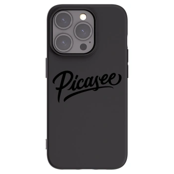 Picasee fekete szilikon tok az alábbi mobiltelefonokra Apple iPhone 15 Pro - Picasee - old logo - black