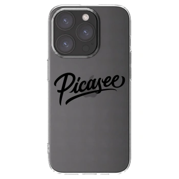 Picasee átlátszó szilikon tok az alábbi mobiltelefonokra Apple iPhone 15 Pro - Picasee - old logo - black