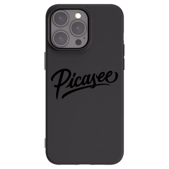 Picasee fekete szilikon tok az alábbi mobiltelefonokra Apple iPhone 15 Pro Max - Picasee - old logo - black