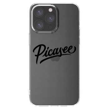 Picasee átlátszó szilikon tok az alábbi mobiltelefonokra Apple iPhone 15 Pro Max - Picasee - old logo - black