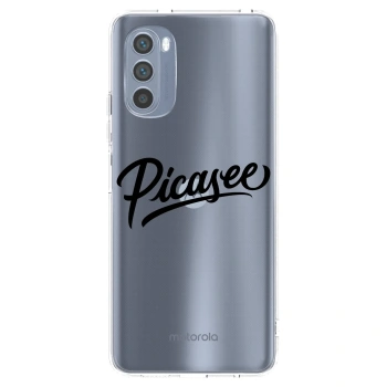 Picasee átlátszó szilikon tok az alábbi mobiltelefonokra Motorola Moto G62 - Picasee - old logo - black