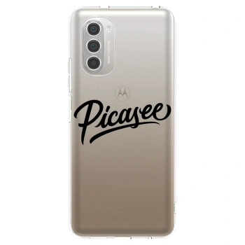 Picasee átlátszó szilikon tok az alábbi mobiltelefonokra Motorola Moto G51 - Picasee - old logo - black