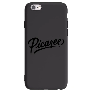Picasee fekete szilikon tok az alábbi mobiltelefonokra Apple iPhone 6/6S - Picasee - old logo - black