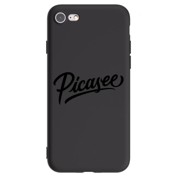 Picasee fekete szilikon tok az alábbi mobiltelefonokra Apple iPhone 7 - Picasee - old logo - black