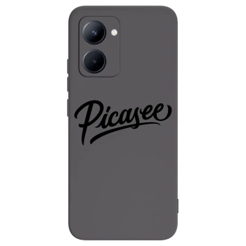 Picasee fekete szilikon tok az alábbi mobiltelefonokra Realme C33 (2023) - Picasee - old logo - black