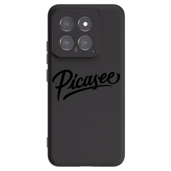 Picasee fekete szilikon tok az alábbi mobiltelefonokra Xiaomi 14 - Picasee - old logo - black