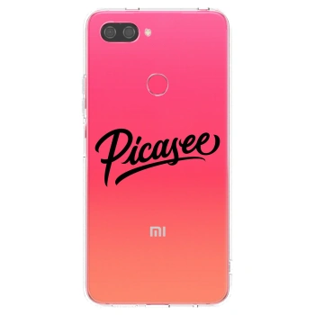 Picasee átlátszó szilikon tok az alábbi mobiltelefonokra Xiaomi Mi 8 Lite - Picasee - old logo - black