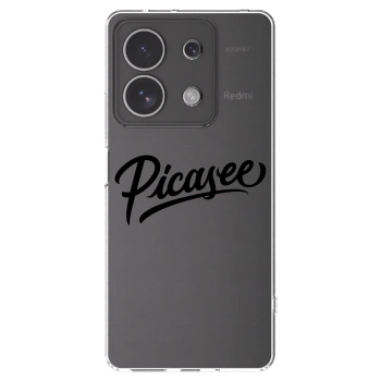Picasee átlátszó szilikon tok az alábbi mobiltelefonokra Xiaomi Redmi Note 13 4G - Picasee - old logo - black