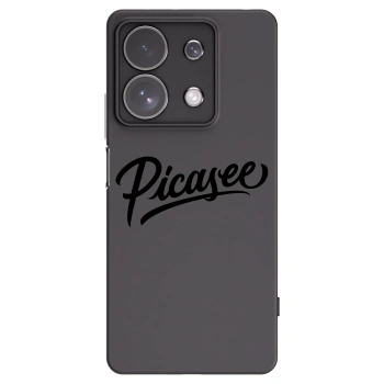 Picasee fekete szilikon tok az alábbi mobiltelefonokra Xiaomi Redmi Note 13 Pro 4G - Picasee - old logo - black