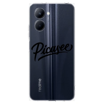 Picasee átlátszó szilikon tok az alábbi mobiltelefonokra Realme C33 (2023) - Picasee - old logo - black