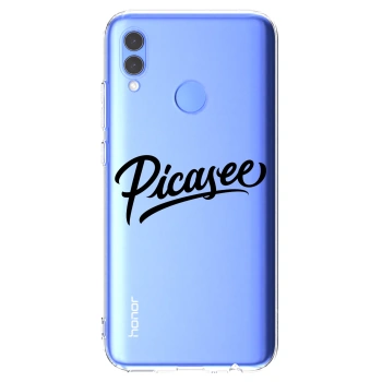 Picasee átlátszó szilikon tok az alábbi mobiltelefonokra Huawei P Smart 2019 - Picasee - old logo - black