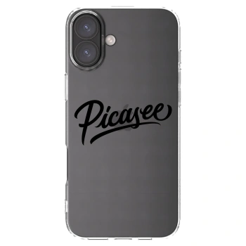 Picasee átlátszó szilikon tok az alábbi mobiltelefonokra Apple iPhone 16 Plus - Picasee - old logo - black