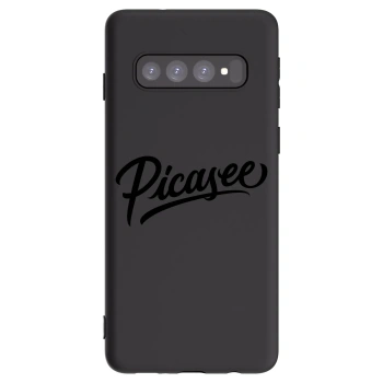 Picasee fekete szilikon tok az alábbi mobiltelefonokra Samsung Galaxy S10 G973 - Picasee - old logo - black