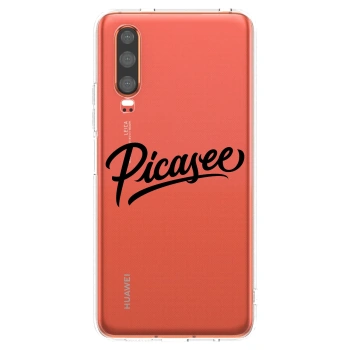 Picasee átlátszó szilikon tok az alábbi mobiltelefonokra Huawei P30 - Picasee - old logo - black