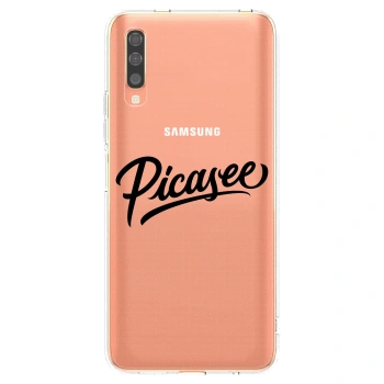 Picasee átlátszó szilikon tok az alábbi mobiltelefonokra Samsung Galaxy A70 A705F - Picasee - old logo - black
