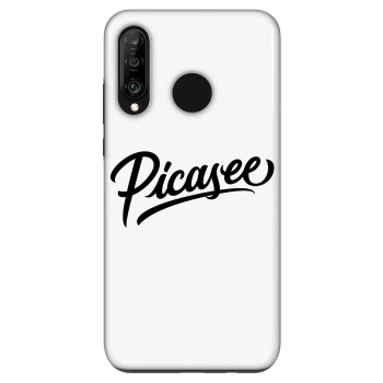 Szilikon tok erre a típusra Huawei P30 Lite - Picasee - old logo - black