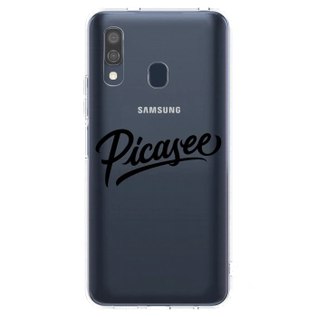Picasee átlátszó szilikon tok az alábbi mobiltelefonokra Samsung Galaxy A40 A405F - Picasee - old logo - black