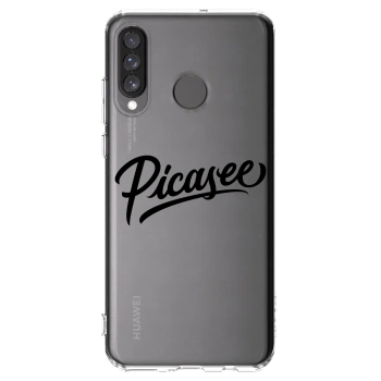 Picasee átlátszó szilikon tok az alábbi mobiltelefonokra Huawei P30 Lite - Picasee - old logo - black