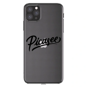 Picasee átlátszó szilikon tok az alábbi mobiltelefonokra Apple iPhone 11 Pro Max - Picasee - old logo - black