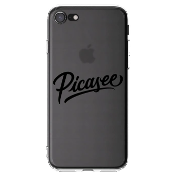 Picasee átlátszó szilikon tok az alábbi mobiltelefonokra Apple iPhone 8 - Picasee - old logo - black