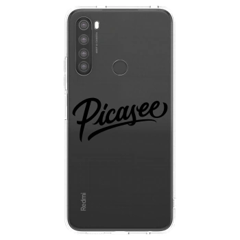 Picasee átlátszó szilikon tok az alábbi mobiltelefonokra Xiaomi Redmi Note 8 - Picasee - old logo - black