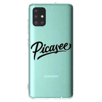 Picasee átlátszó szilikon tok az alábbi mobiltelefonokra Samsung Galaxy A51 A515F - Picasee - old logo - black