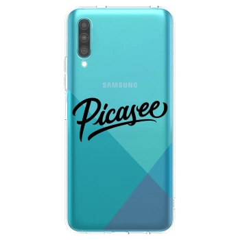 Picasee átlátszó szilikon tok az alábbi mobiltelefonokra Samsung Galaxy A30s A307F - Picasee - old logo - black