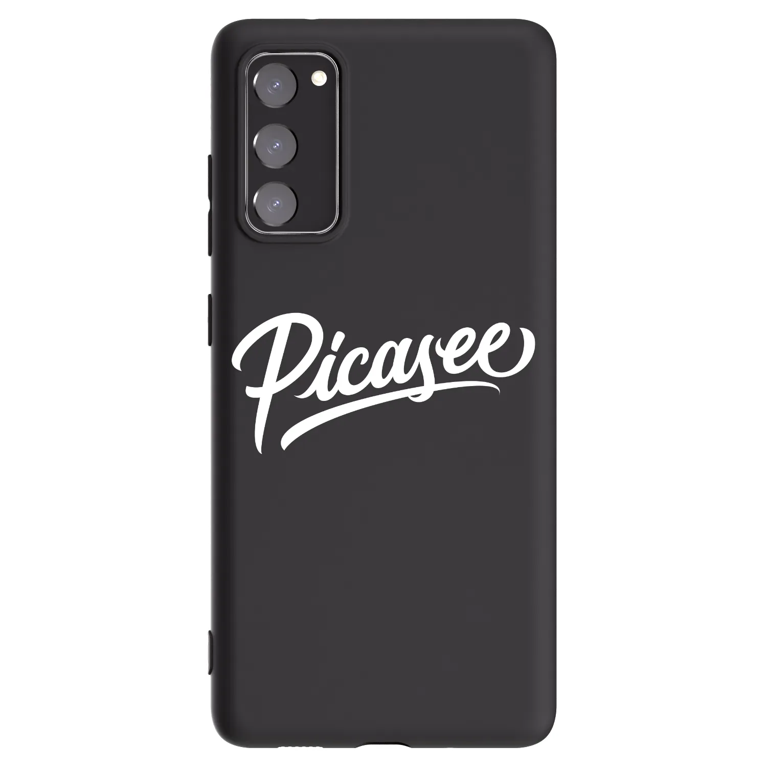 Picasee fekete szilikon tok az alábbi mobiltelefonokra Samsung Galaxy S20 FE - Picasee - old logo - white