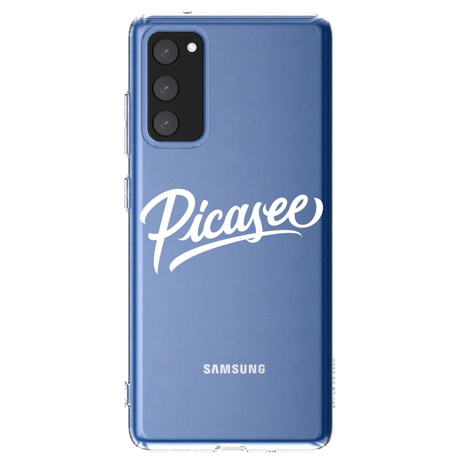 Picasee átlátszó szilikon tok az alábbi mobiltelefonokra Samsung Galaxy S20 FE - Picasee - old logo - white