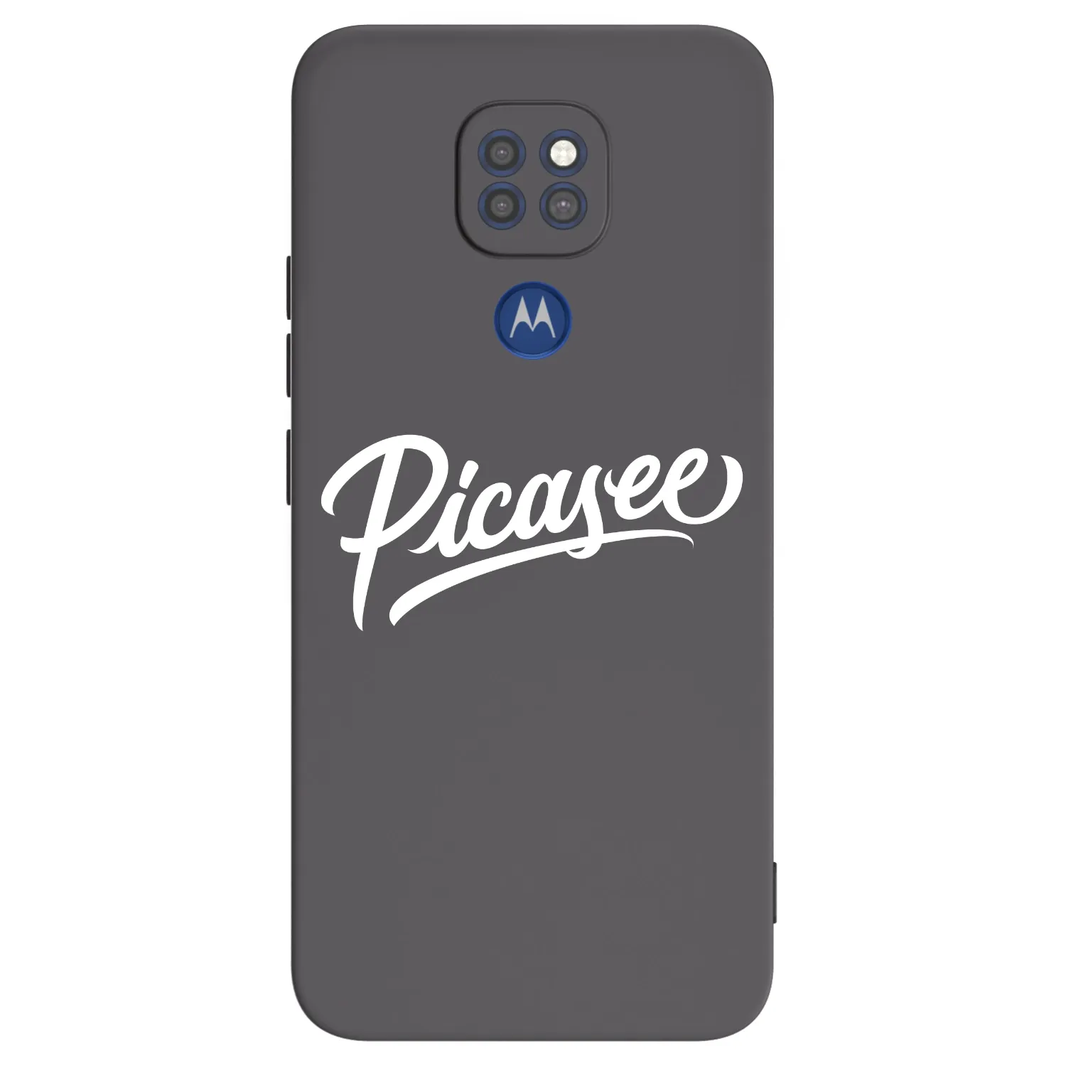 Picasee fekete szilikon tok az alábbi mobiltelefonokra Motorola Moto G9 Play - Picasee - old logo - white