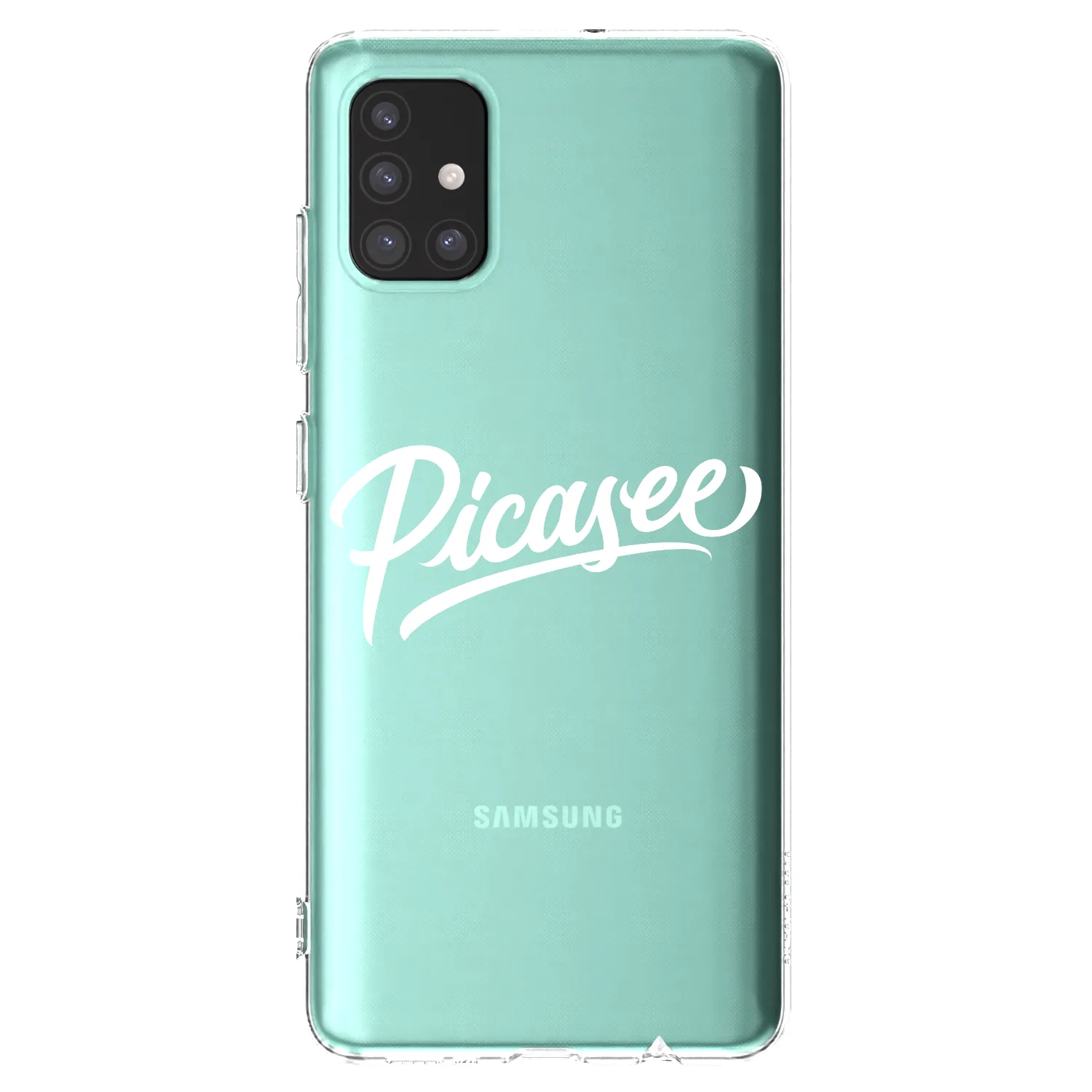 Picasee átlátszó szilikon tok az alábbi mobiltelefonokra Samsung Galaxy M51 M515F - Picasee - old logo - white