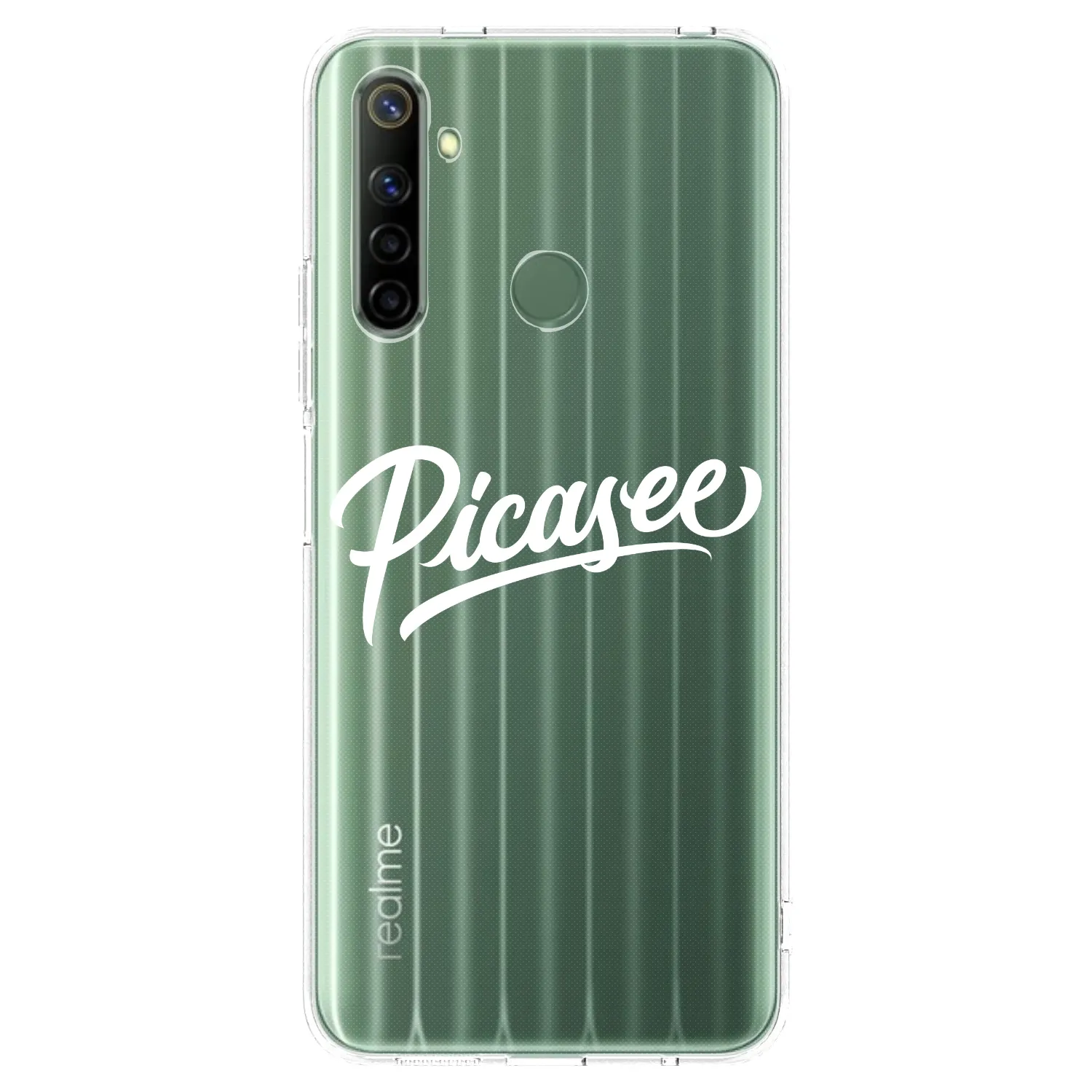 Picasee átlátszó szilikon tok az alábbi mobiltelefonokra Realme 6i - Picasee - old logo - white