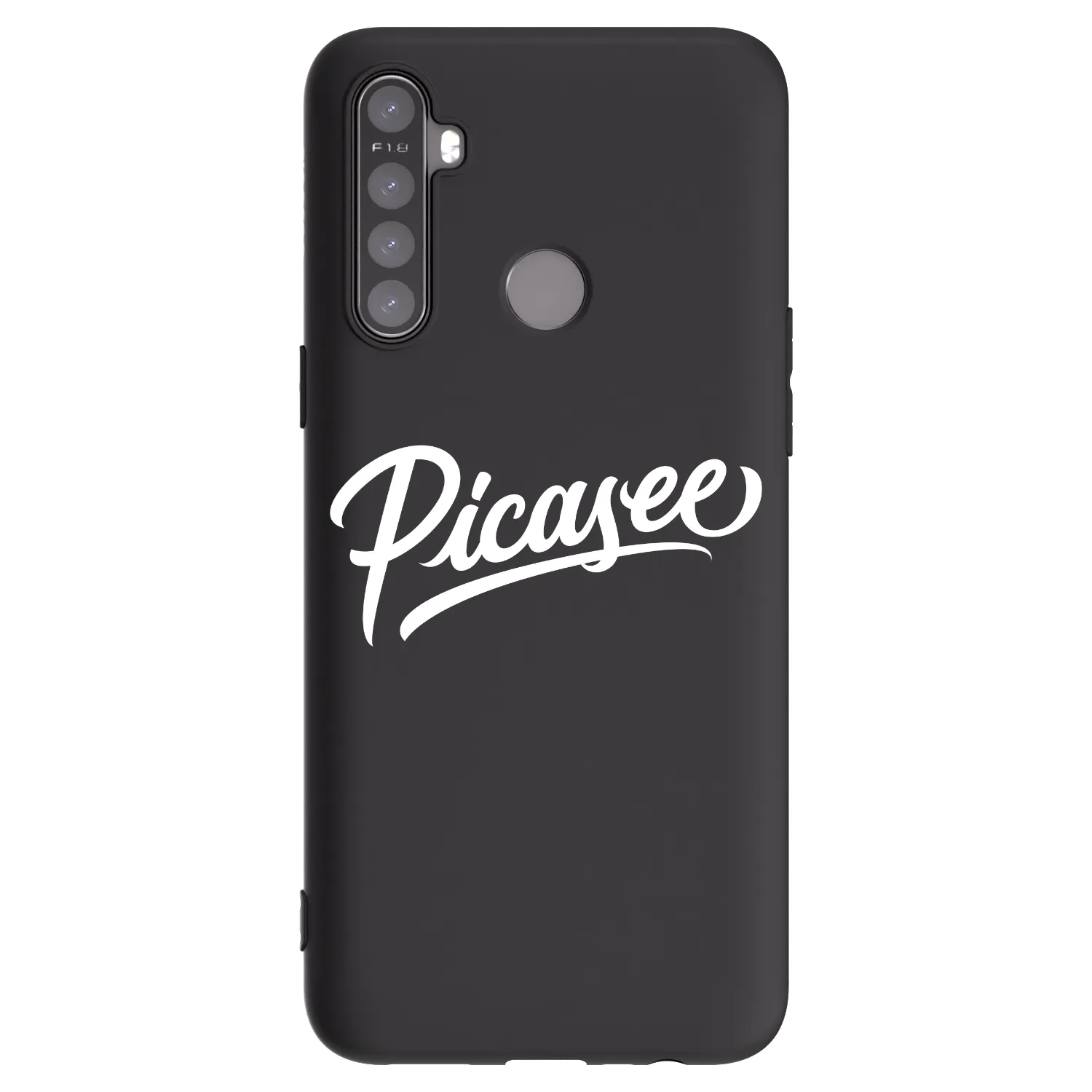 Picasee fekete szilikon tok az alábbi mobiltelefonokra Realme 6i - Picasee - old logo - white