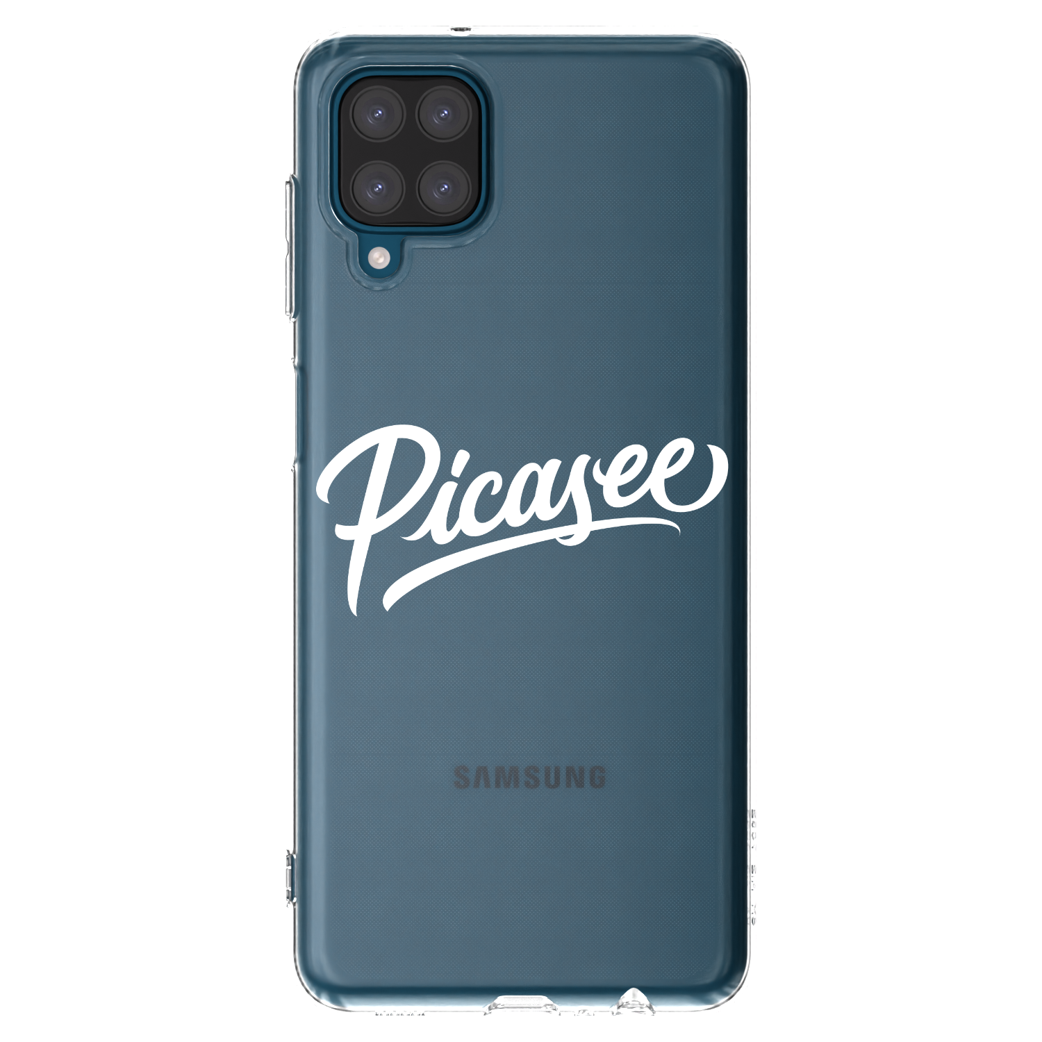 Picasee átlátszó szilikon tok az alábbi mobiltelefonokra Samsung Galaxy A12 A125F - Picasee - old logo - white