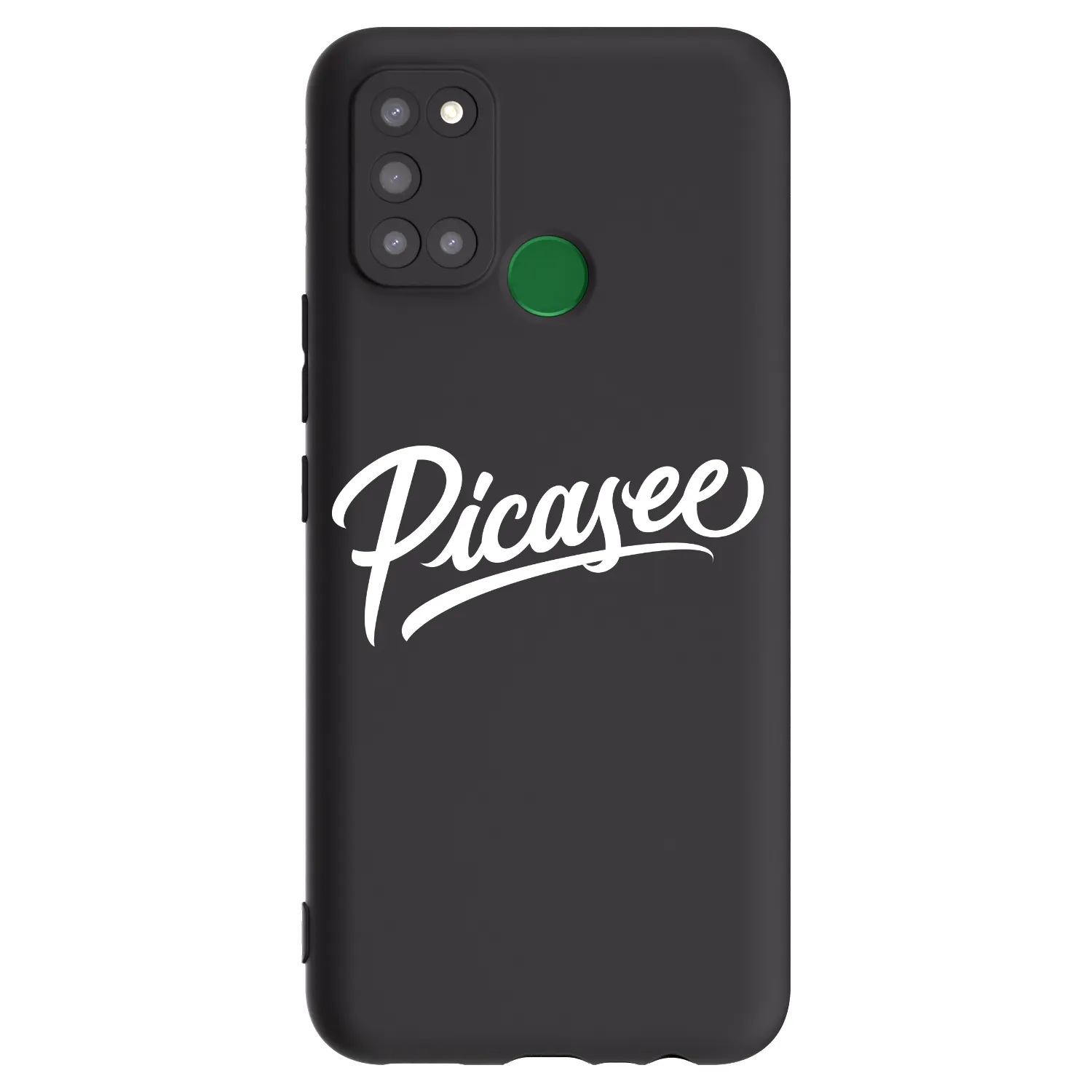Picasee fekete szilikon tok az alábbi mobiltelefonokra Realme 7i - Picasee - old logo - white