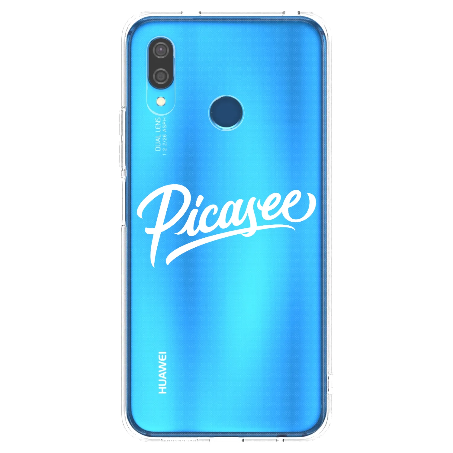 Picasee átlátszó szilikon tok az alábbi mobiltelefonokra Huawei P20 Lite - Picasee - old logo - white