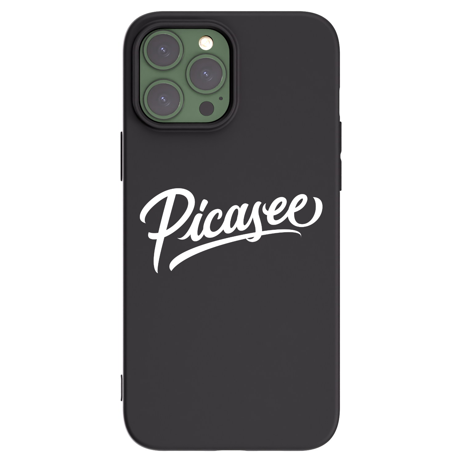 Picasee fekete szilikon tok az alábbi mobiltelefonokra Apple iPhone 13 Pro Max - Picasee - old logo - white