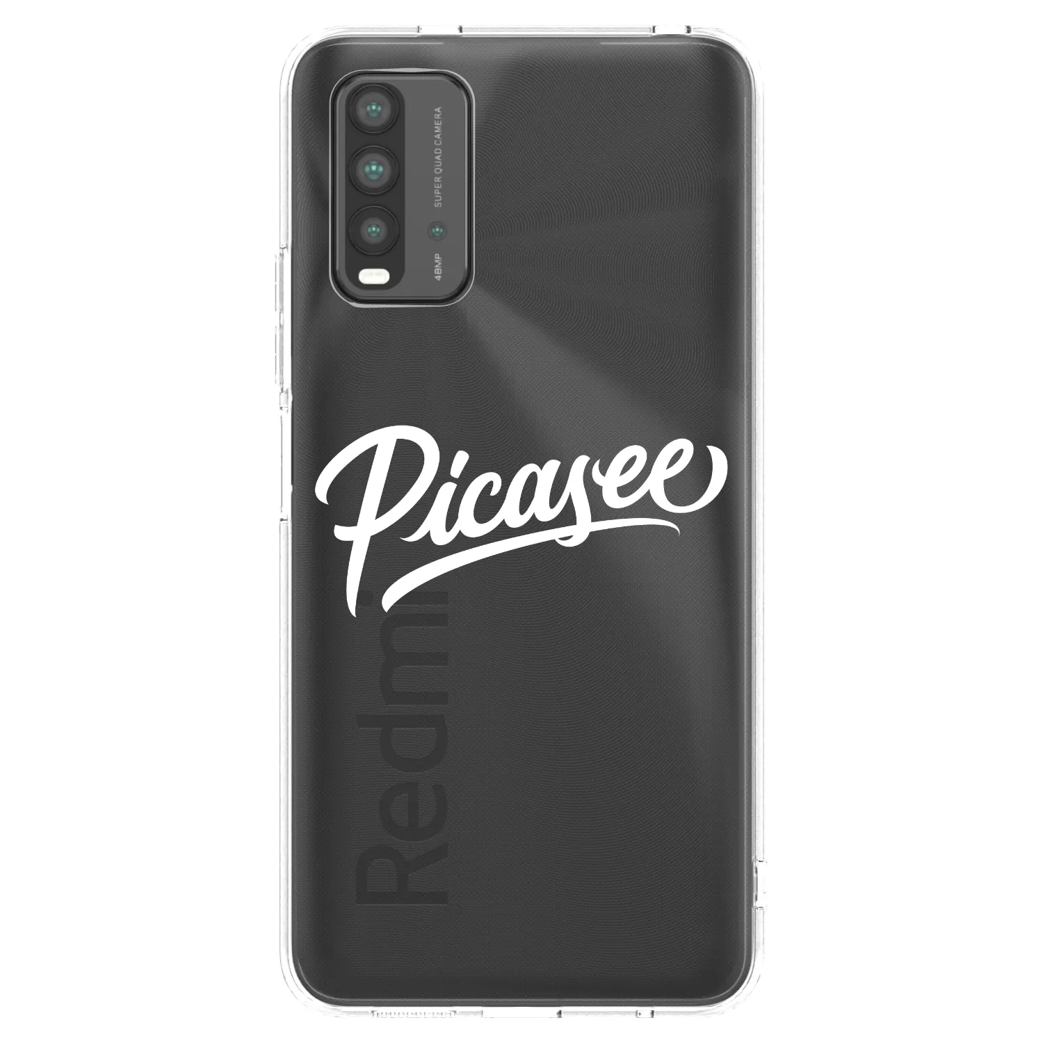 Picasee fekete szilikon tok az alábbi mobiltelefonokra Xiaomi Redmi 9T - Picasee - old logo - white