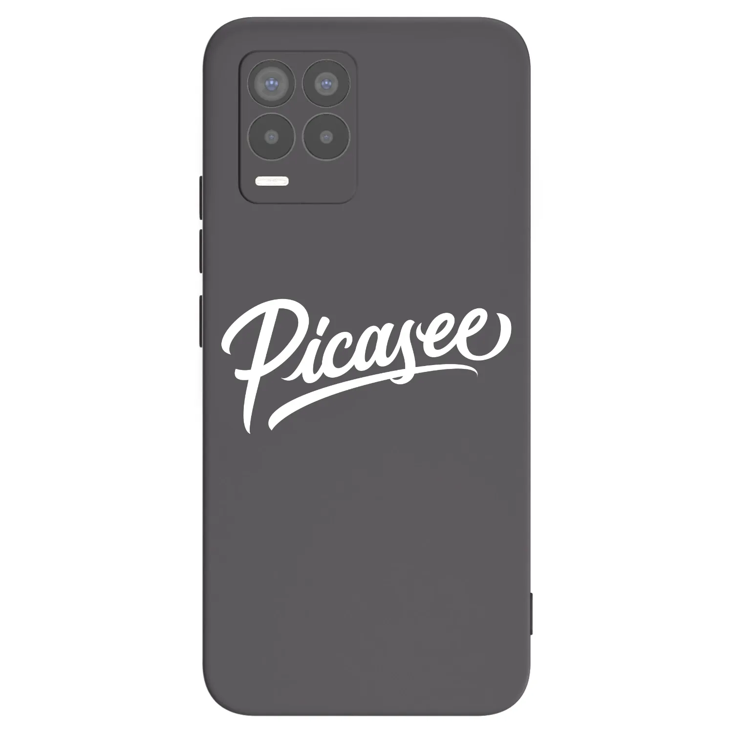 Picasee fekete szilikon tok az alábbi mobiltelefonokra Realme 8 Pro - Picasee - old logo - white