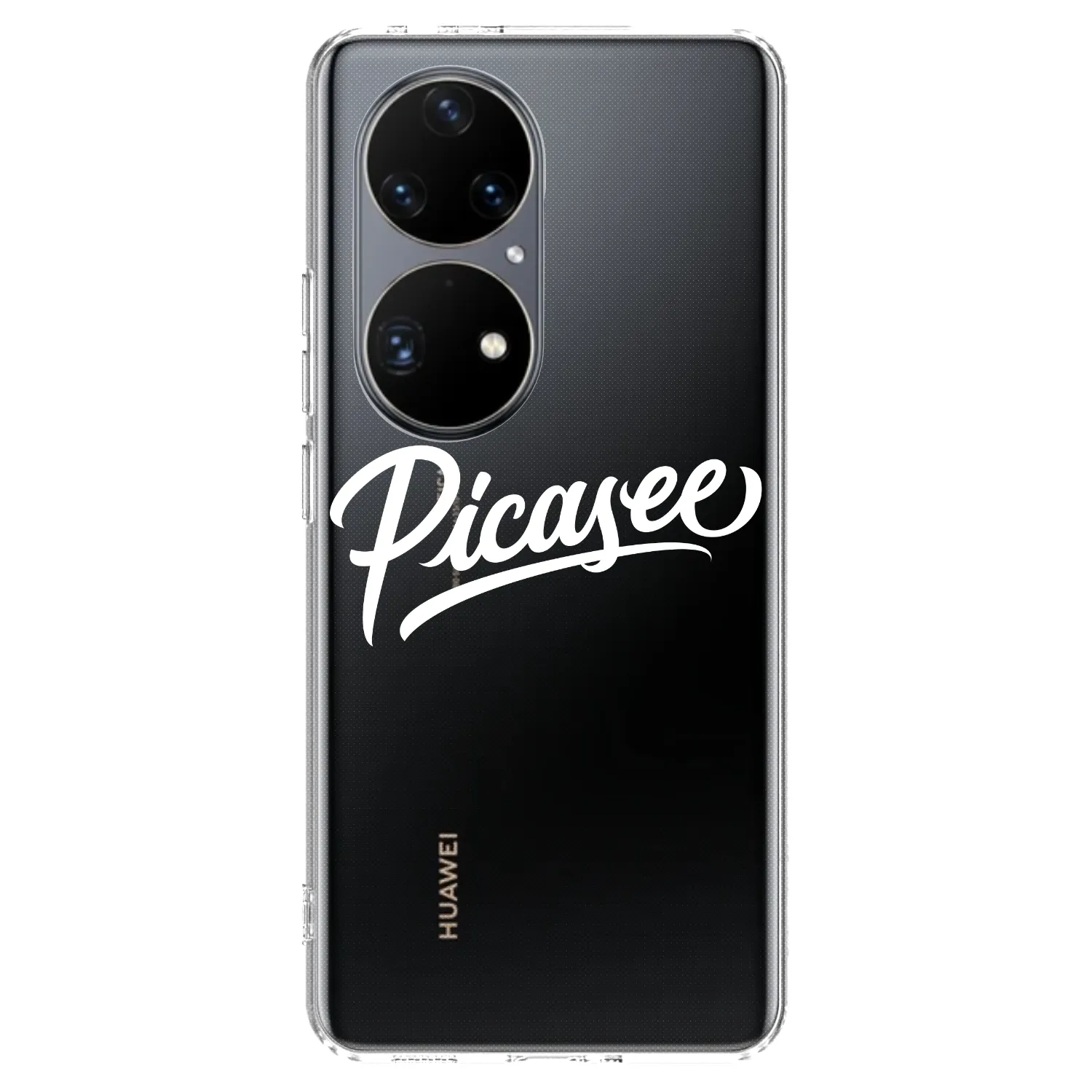 Picasee átlátszó szilikon tok az alábbi mobiltelefonokra Huawei P50 - Picasee - old logo - white